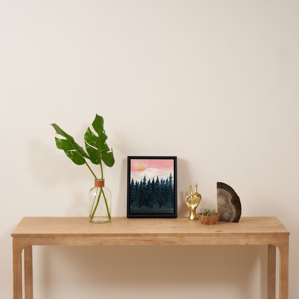 Forest Under the Sunset Framed Canvas Print Gallery Image 4