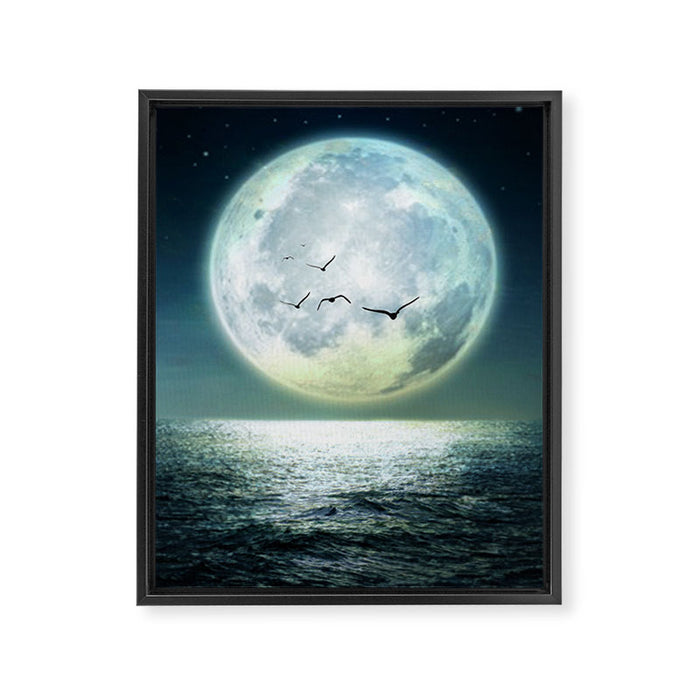 Full Moon Framed Canvas Print Gallery Image 1