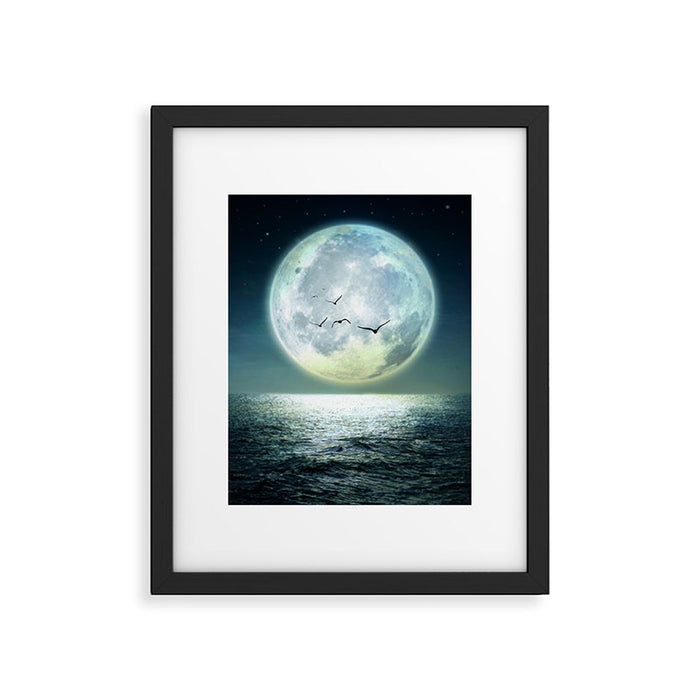 Full Moon Framed Art Print Gallery Image 1