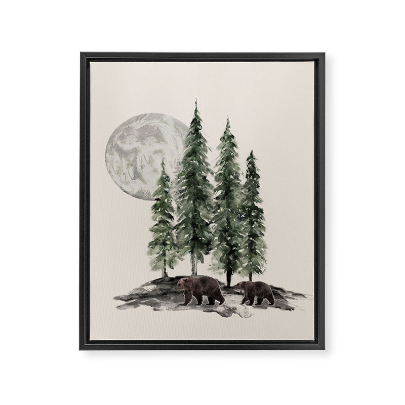 Full Moon Rising Framed Canvas Print Gallery Image 6