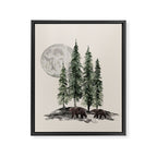 Full Moon Rising Framed Canvas Print Gallery Image 6