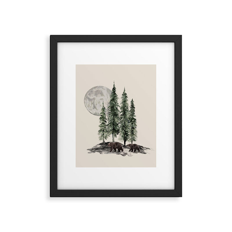 Full Moon Rising Framed Art Print Gallery Image 5