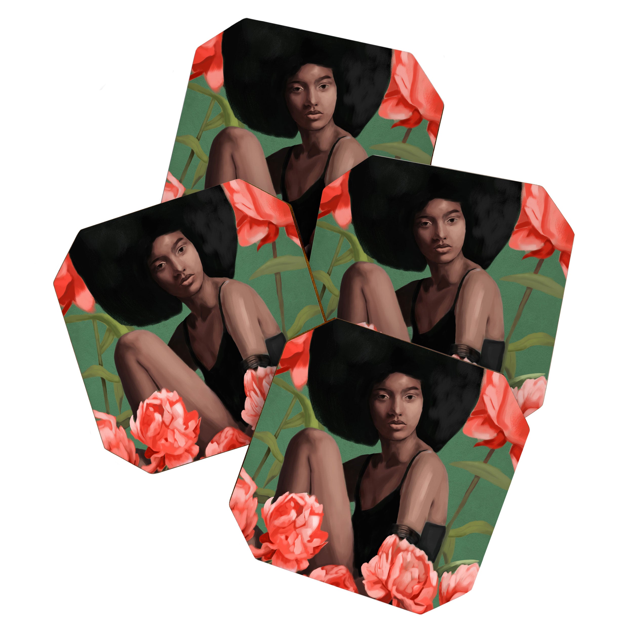 Garden of Peonies Coaster Gallery Image 1