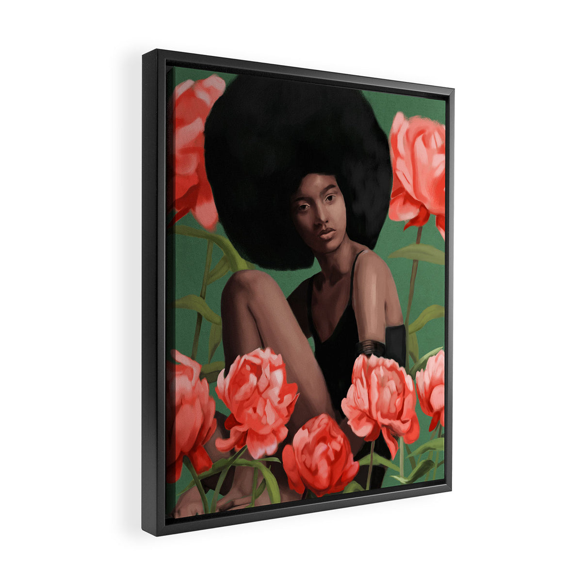 Garden of Peonies Framed Canvas Print Gallery Image 2