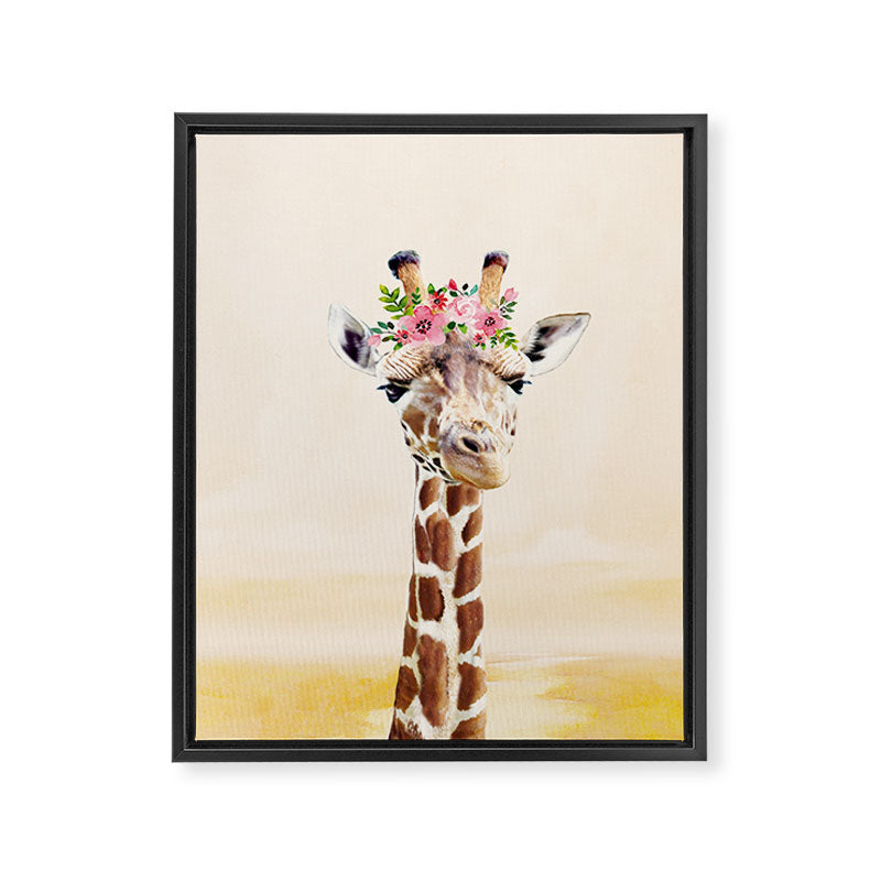 Giraffe Framed Canvas Print Gallery Image 6