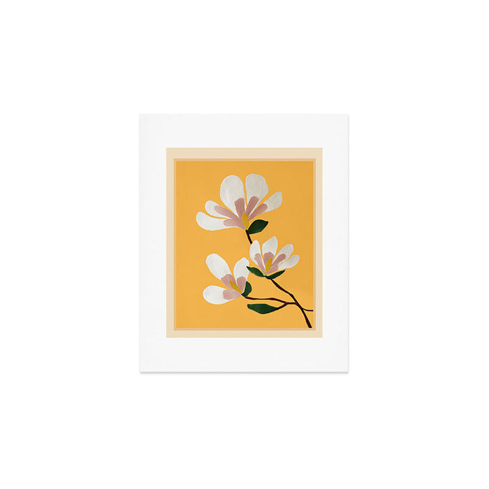 Golden Magnolia Blooms Art Print Gallery Image 1