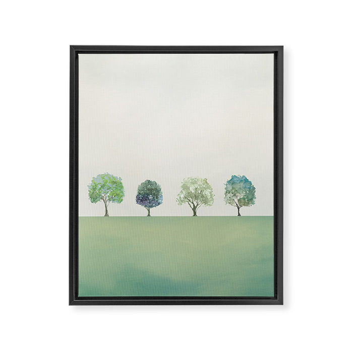 Green Sunny Field II Framed Canvas Print Gallery Image 1