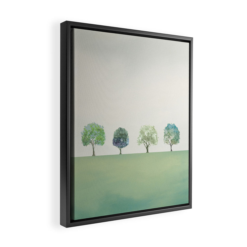 Green Sunny Field II Framed Canvas Print Gallery Image 2