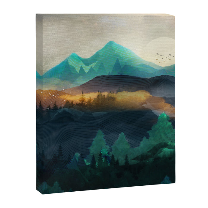 Green Wild Mountainside Canvas Print Gallery Image 1