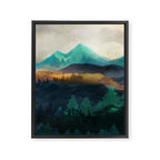 Green Wild Mountainside Framed Canvas Print Gallery Image 8