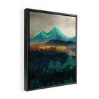 Green Wild Mountainside Framed Canvas Print Gallery Image 2