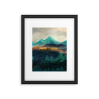 Green Wild Mountainside Framed Art Print Gallery Image 4