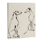 Greyhound Pair - Modern Sketch Canvas Print Gallery Image 6