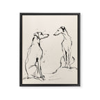 Greyhound Pair - Modern Sketch Framed Canvas Print Gallery Image 6