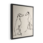 Greyhound Pair - Modern Sketch Framed Canvas Print Gallery Image 2