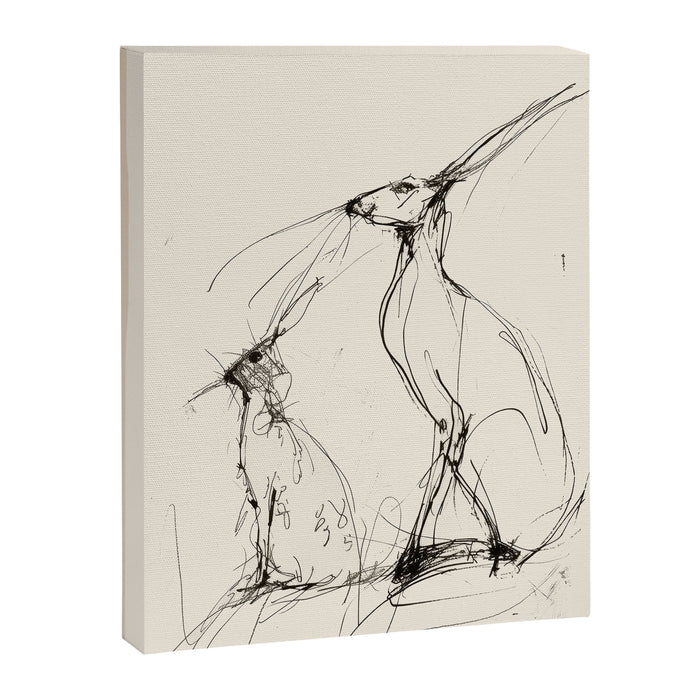Hare Pair Canvas Print Gallery Image 1