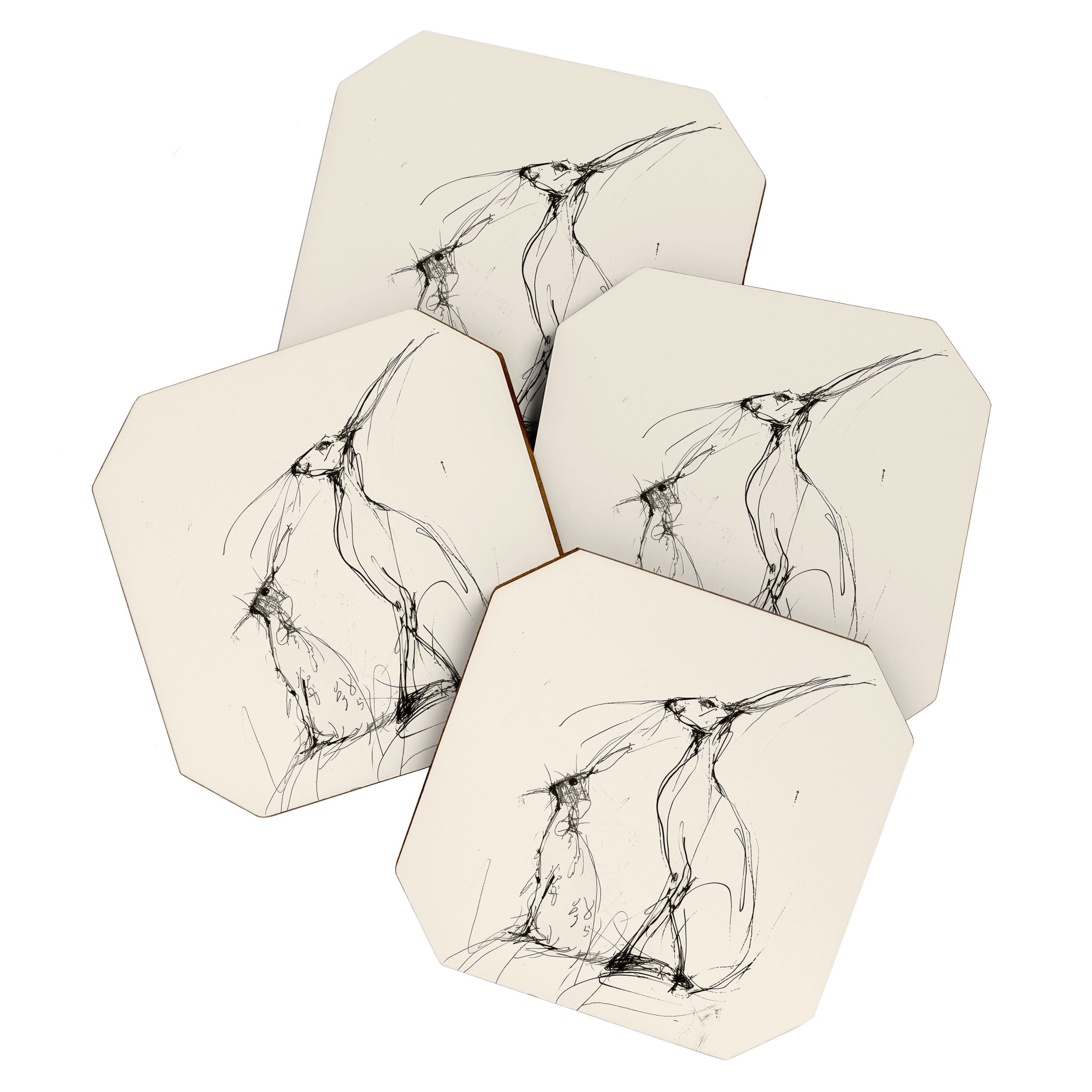 Hare Pair Coaster Gallery Image 1