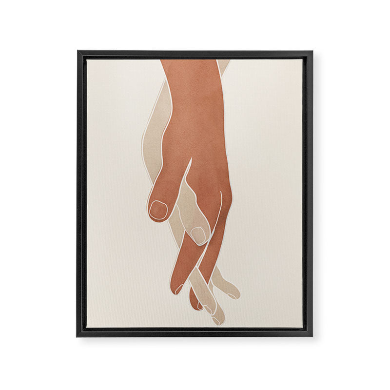 Holding Hands Framed Canvas Print Gallery Image 6