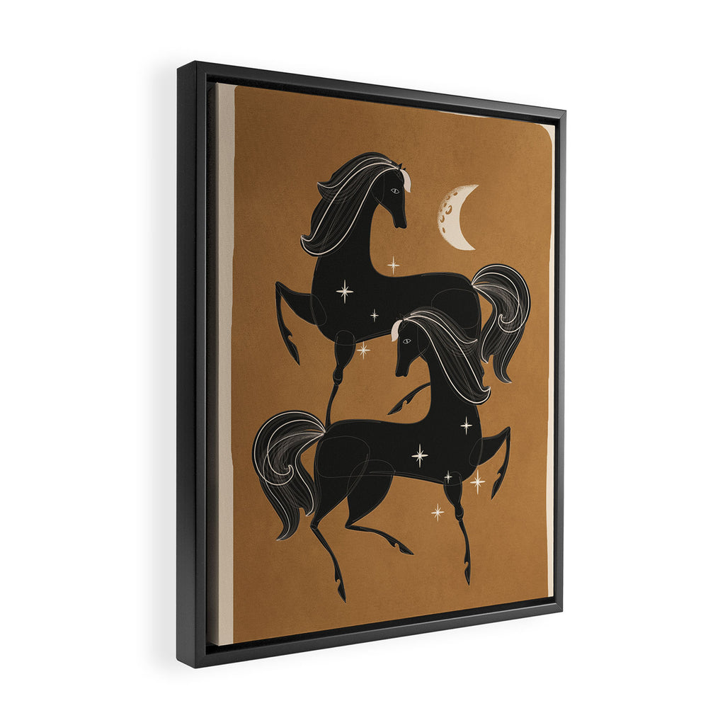 Horses 1  Framed Canvas Print Gallery Image 2