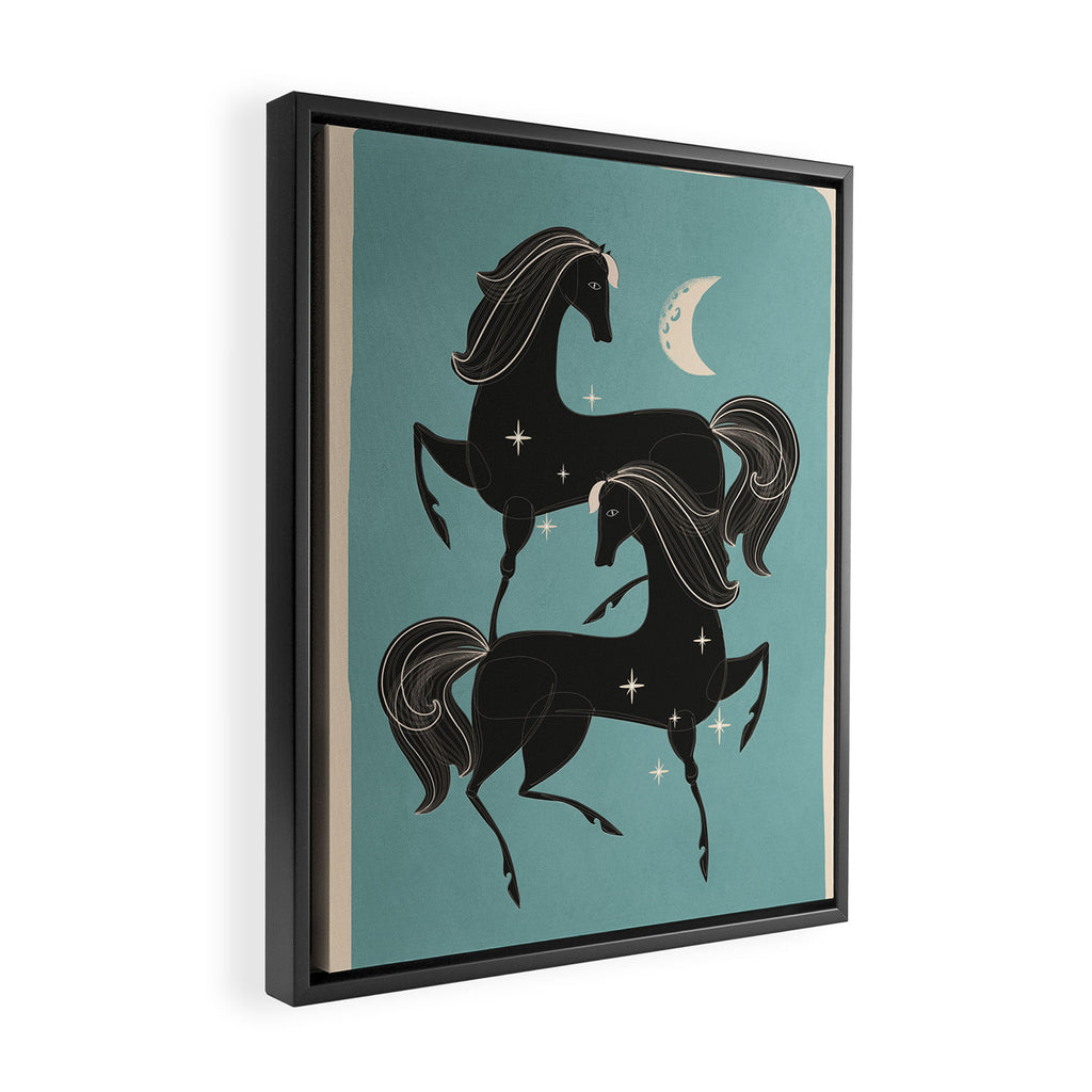 Horses 6 Framed Canvas Print Gallery Image 2