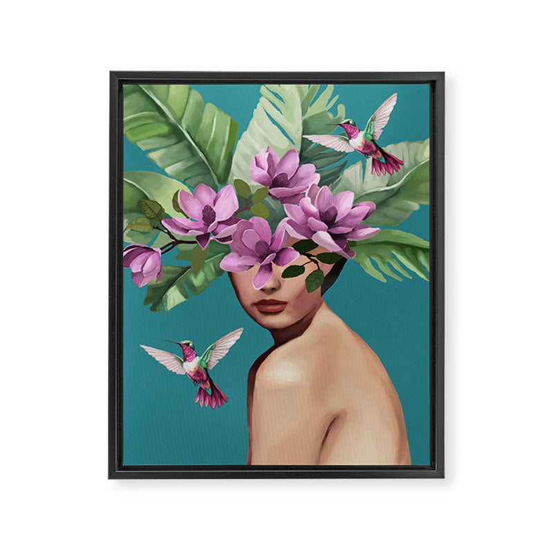 Hummingbird Whispers Framed Canvas Print Gallery Image 6