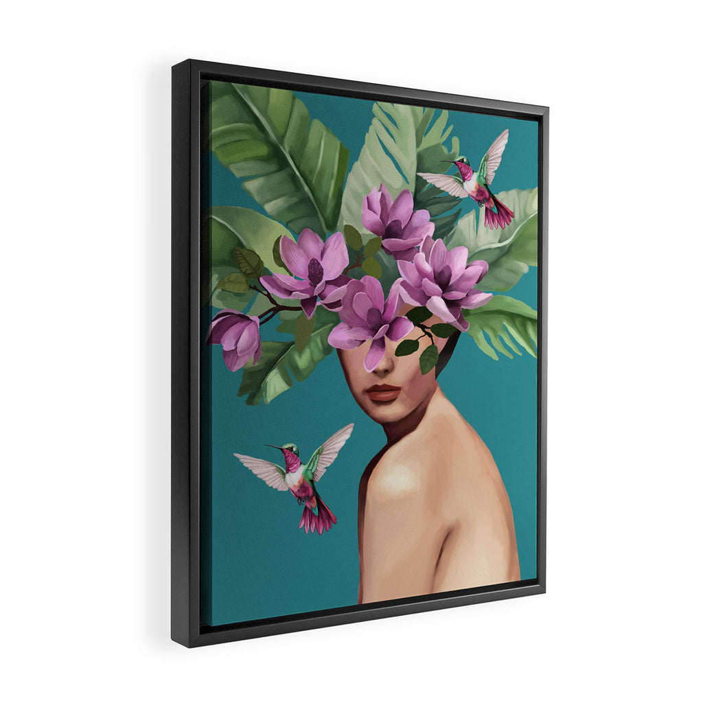 Hummingbird Whispers Framed Canvas Print Gallery Image 2