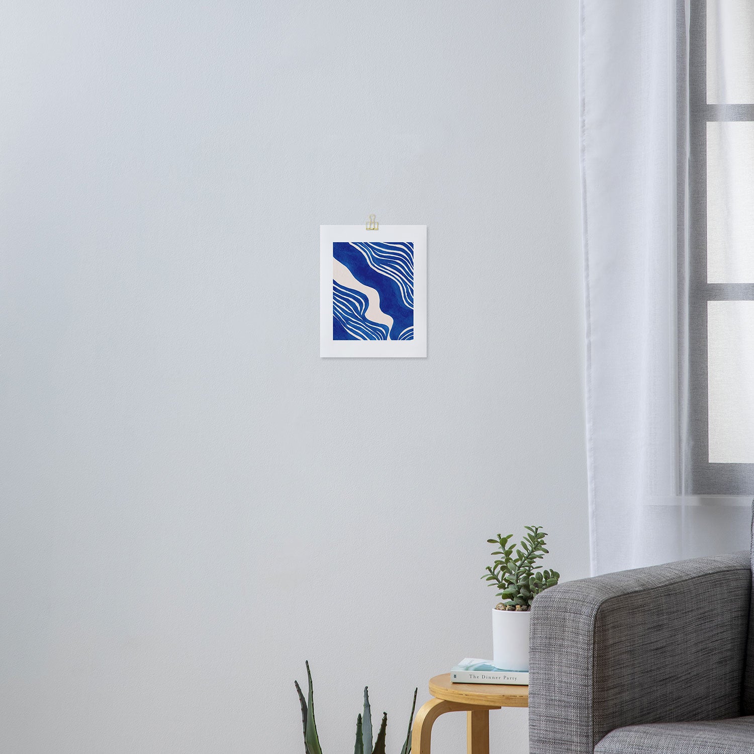 Indigo Flow Art Print Gallery Image 3