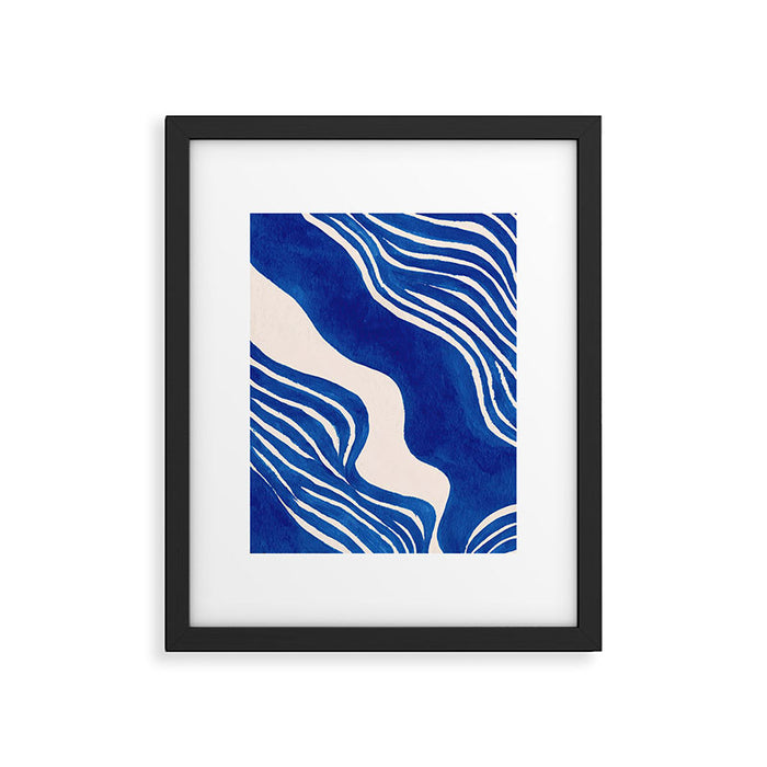 Indigo Flow Framed Art Print Gallery Image 1