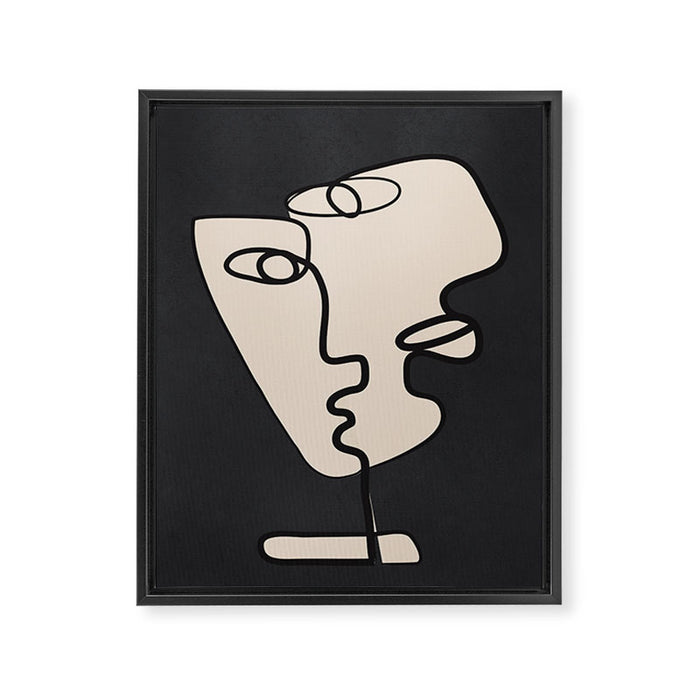 Interwoven Faces 1 Framed Canvas Print Gallery Image 1