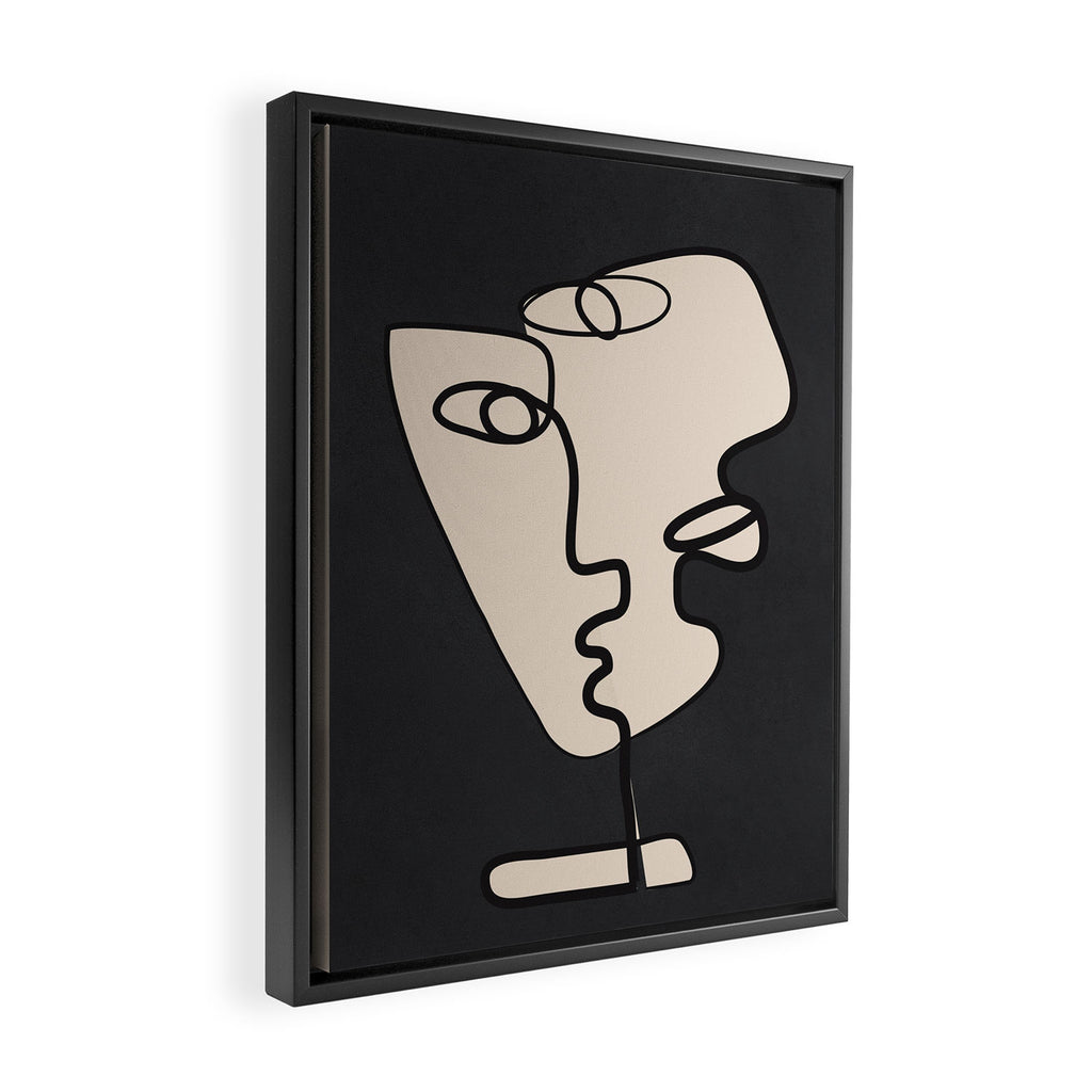 Interwoven Faces 1 Framed Canvas Print Gallery Image 2