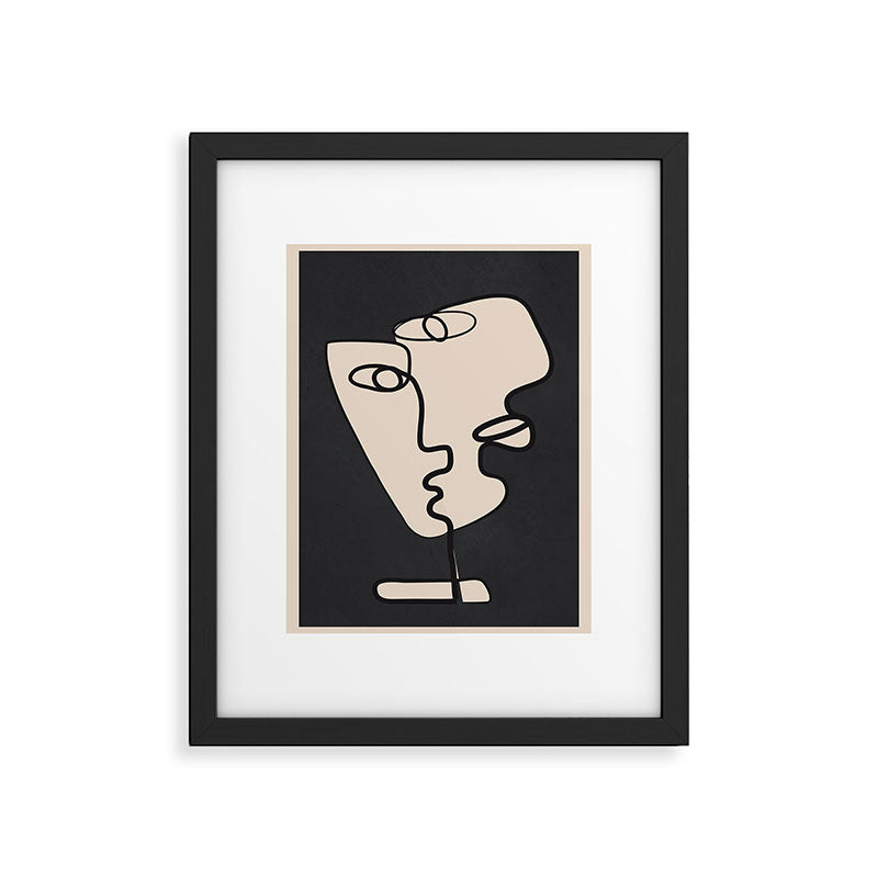 Interwoven Faces 1 Framed Art Print Gallery Image 5