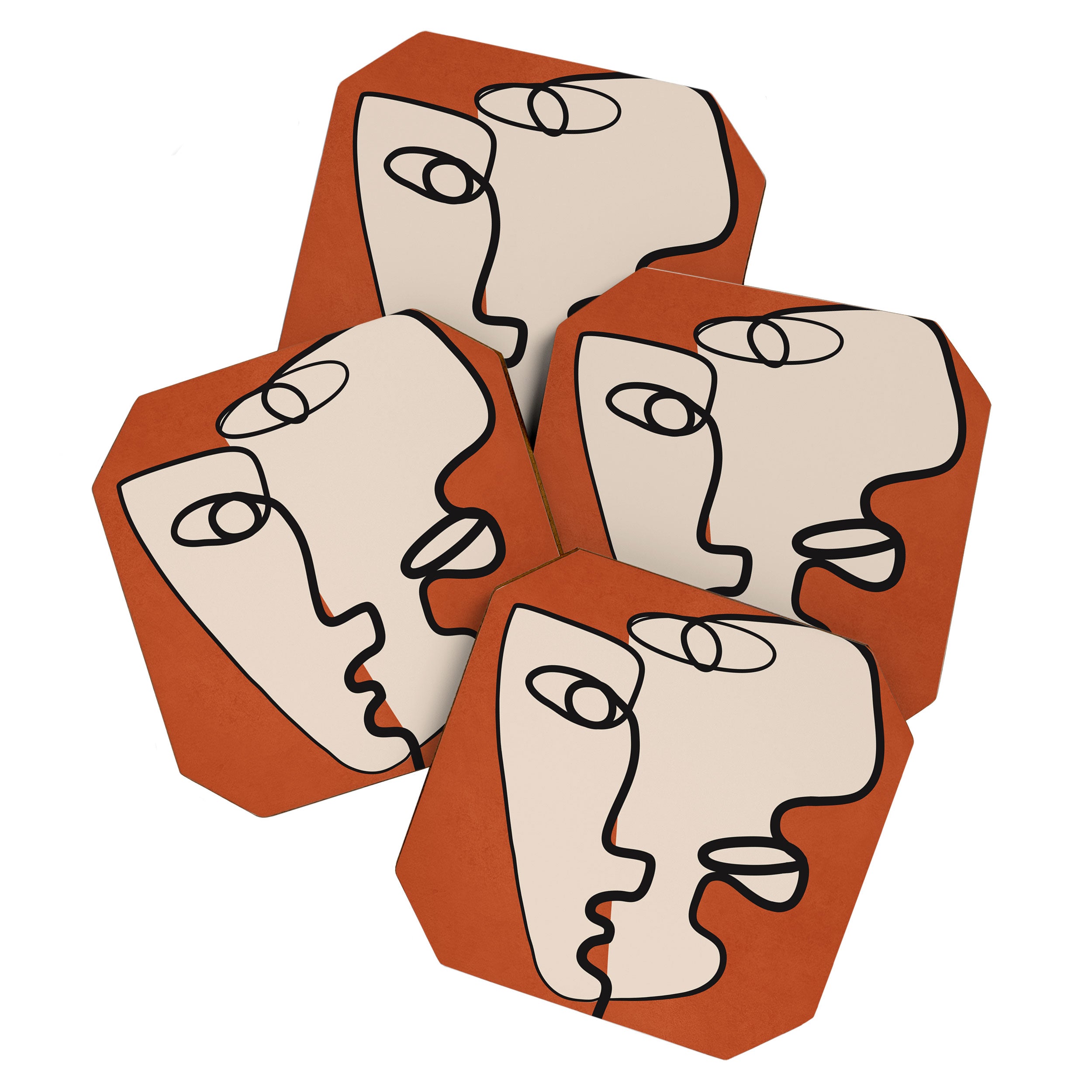 Interwoven Faces 2 Coaster Gallery Image 1