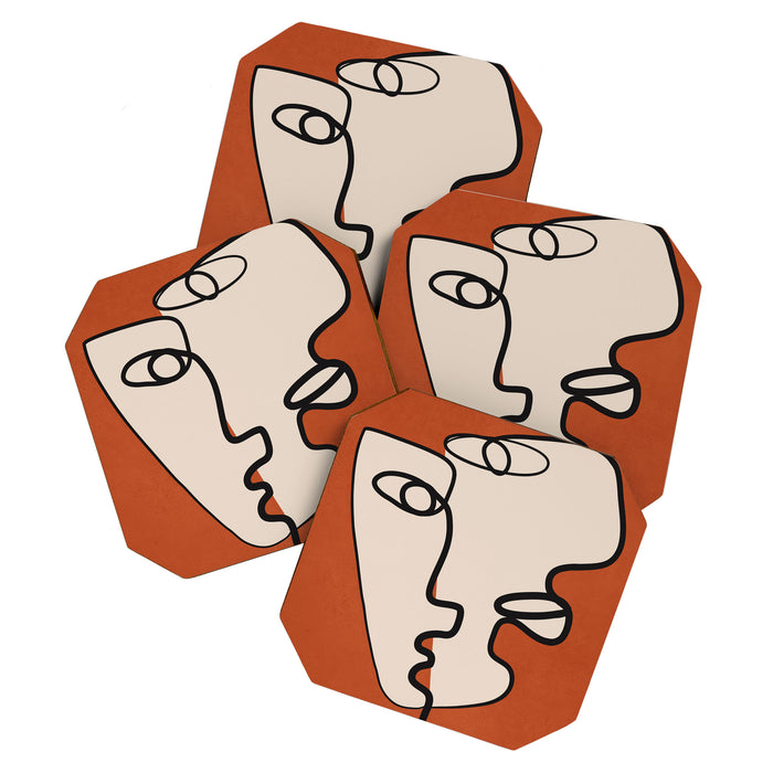 Interwoven Faces 2 Coaster Gallery Image 1