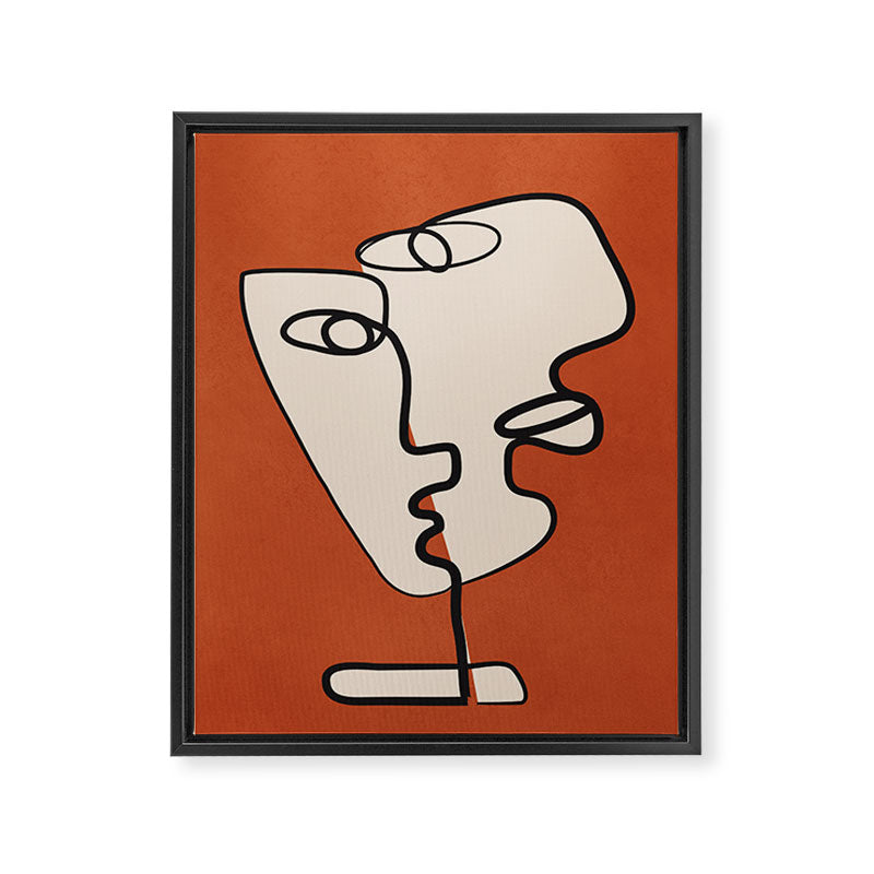 Interwoven Faces 2 Framed Canvas Print Gallery Image 6