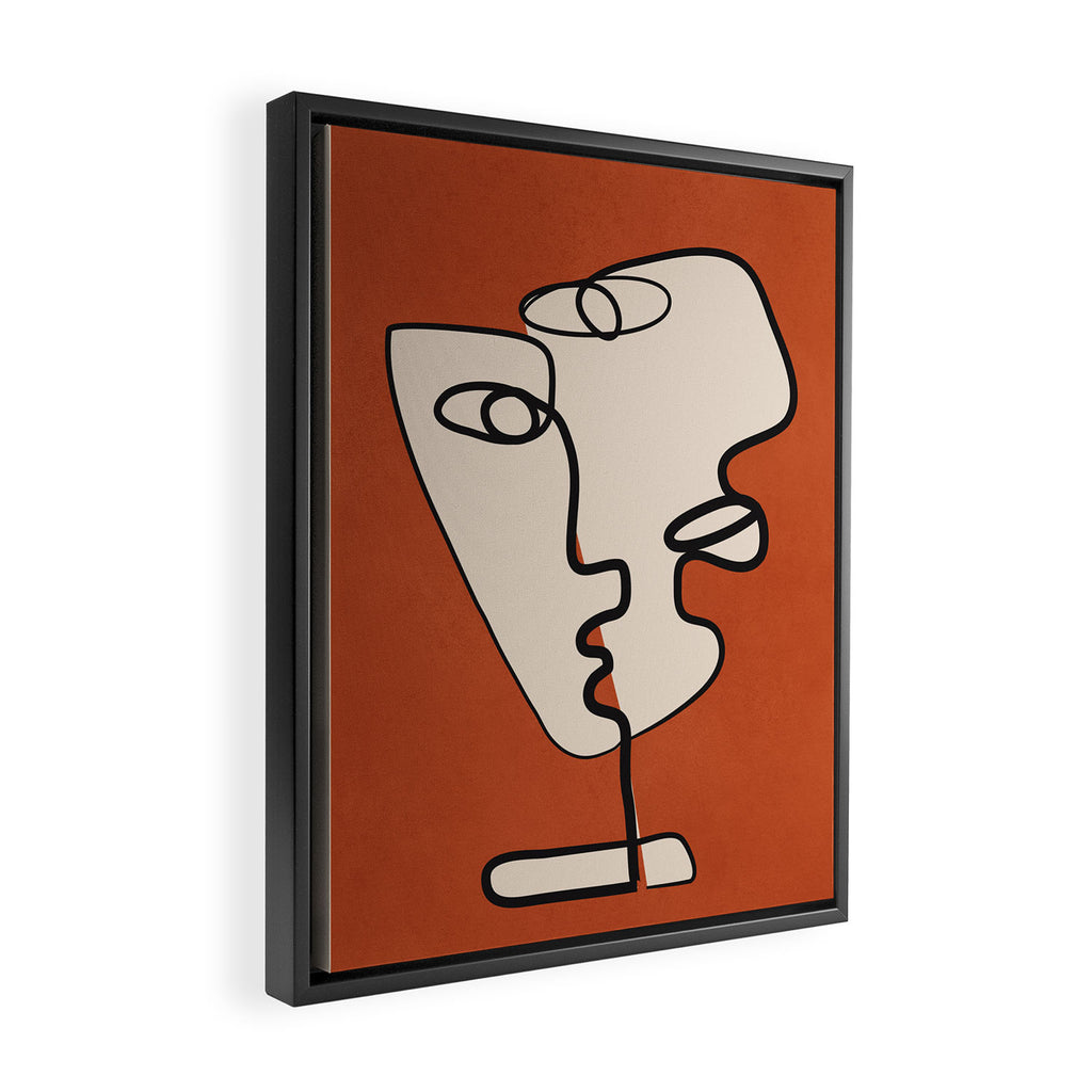 Interwoven Faces 2 Framed Canvas Print Gallery Image 2
