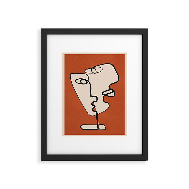 Interwoven Faces 2 Framed Art Print Gallery Image 5