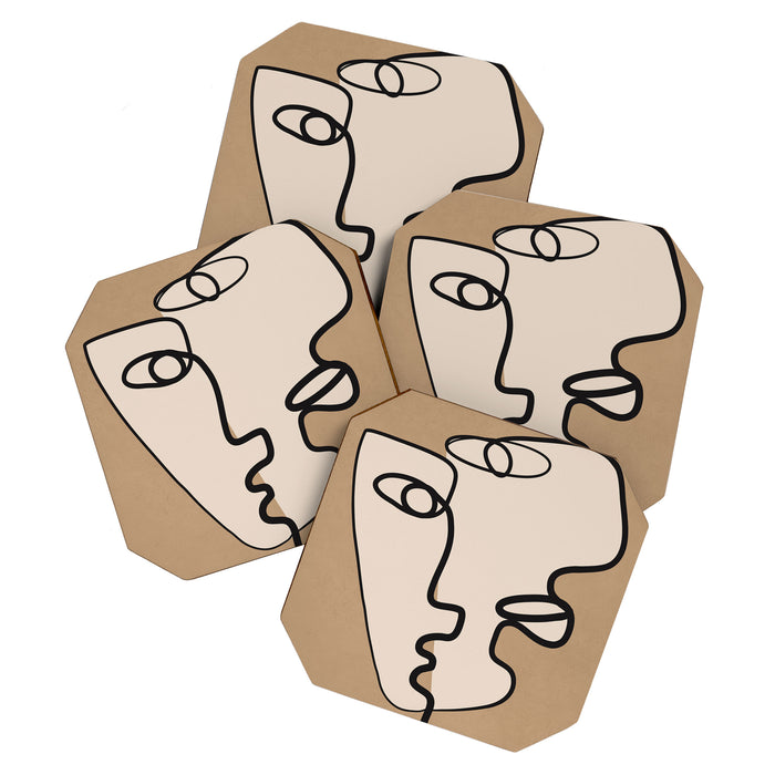 Interwoven Faces 6 Coaster Gallery Image 1