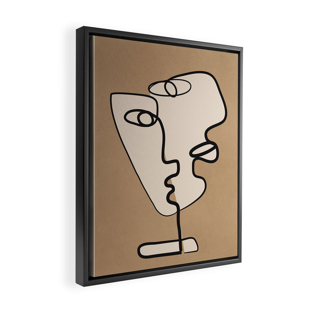 Interwoven Faces 6 Framed Canvas Print Gallery Image 2