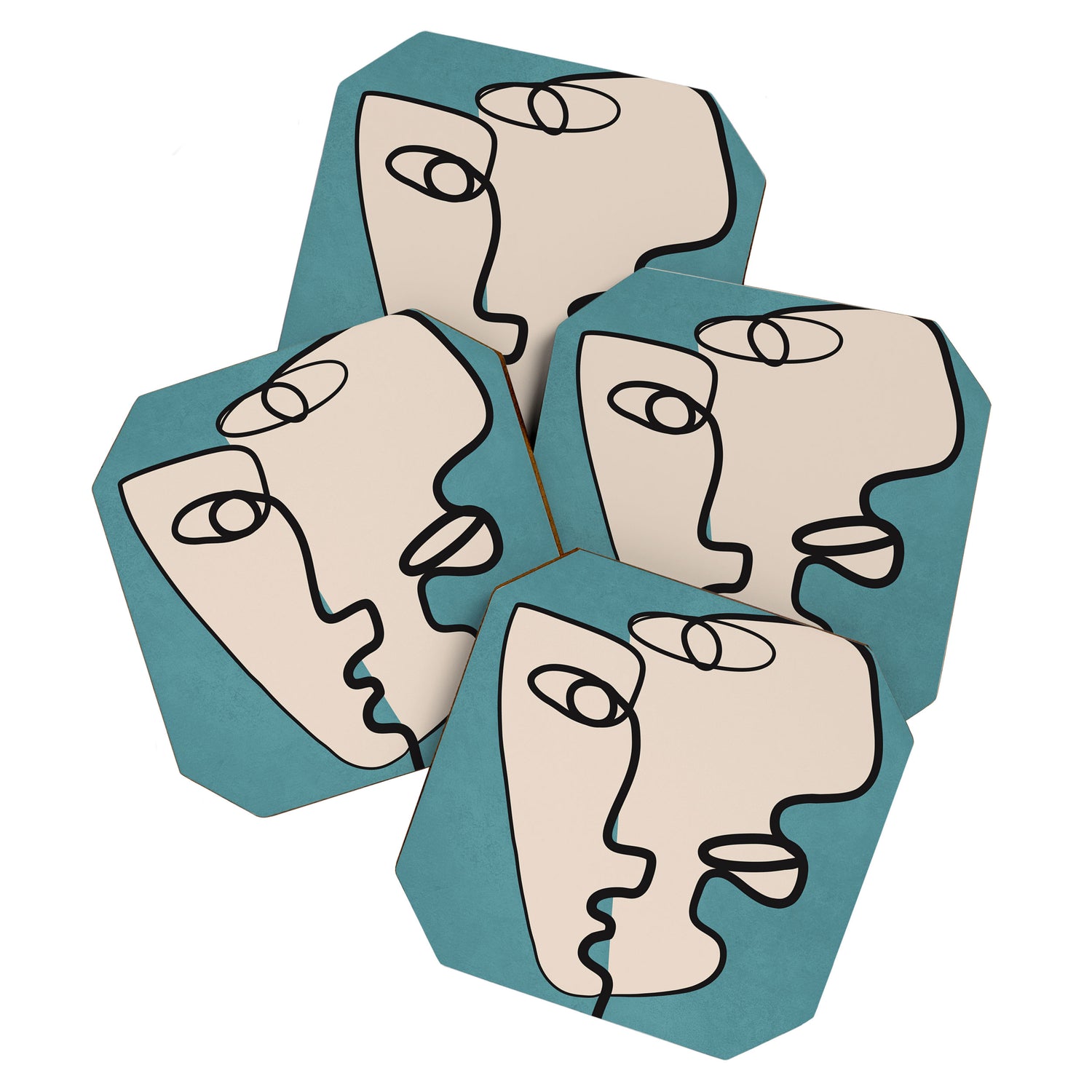 Interwoven Faces 7 Coaster Gallery Image 1