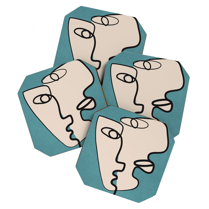 Interwoven Faces 7 Coaster Gallery Image 1