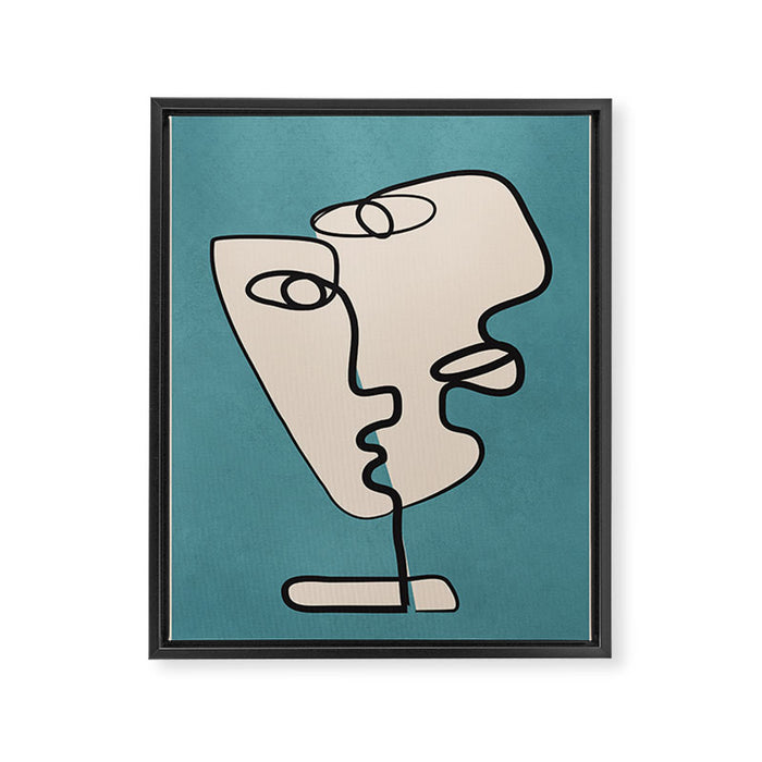 Interwoven Faces 7 Framed Canvas Print Gallery Image 1