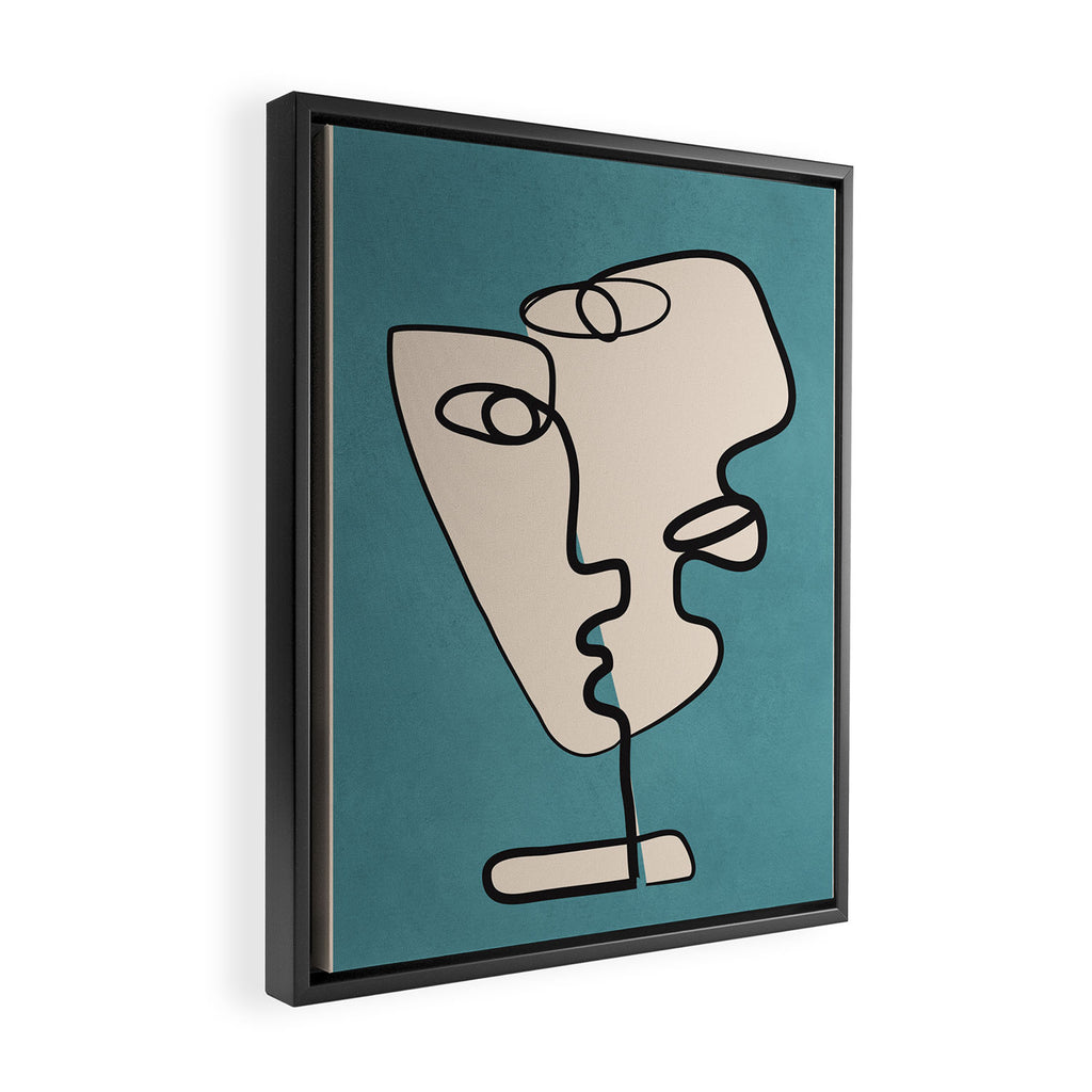 Interwoven Faces 7 Framed Canvas Print Gallery Image 2