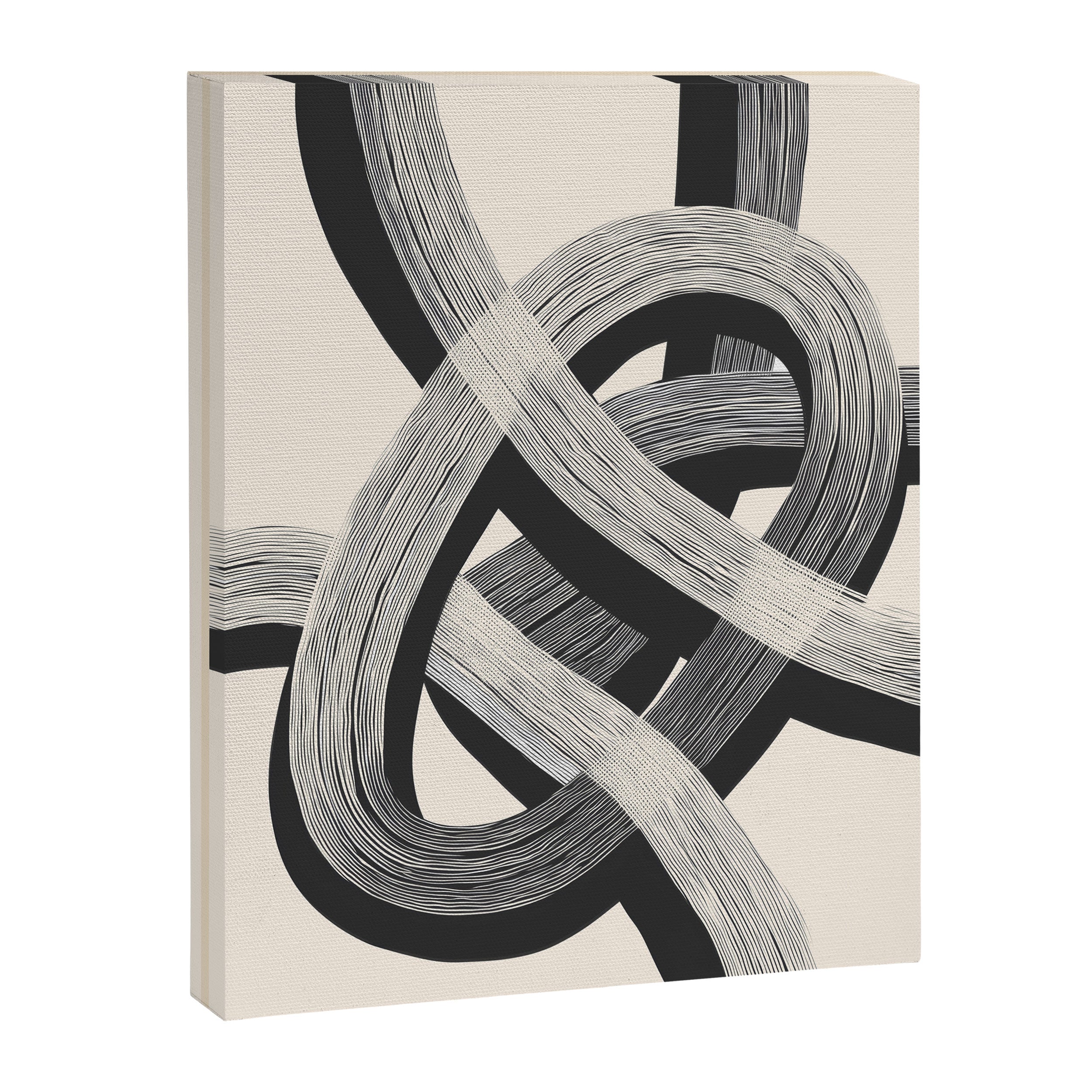 Interwoven Lines Abstract Art 1 Canvas Print Gallery Image 6