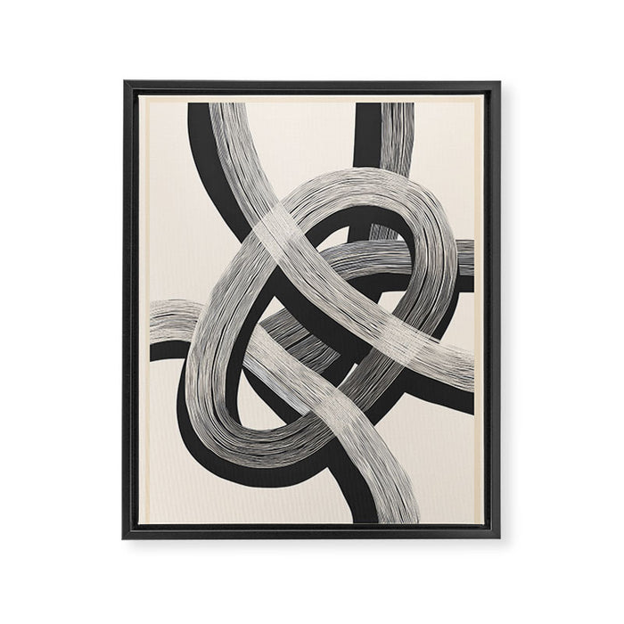 Interwoven Lines Abstract Art 1 Framed Canvas Print Gallery Image 1
