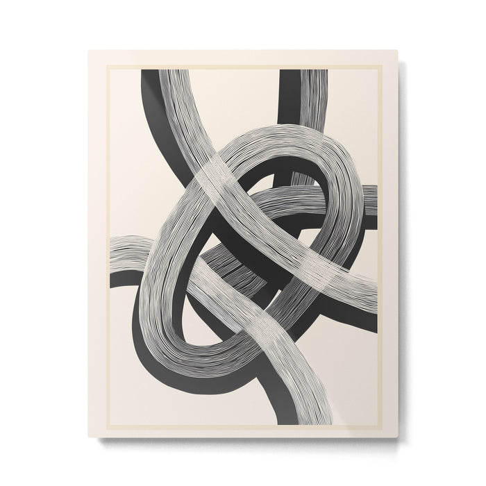 Interwoven Lines Abstract Art 1 Metal Print Gallery Image 1