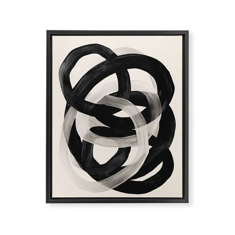 Interwoven Lines Abstract Art 2 Framed Canvas Print Gallery Image 6