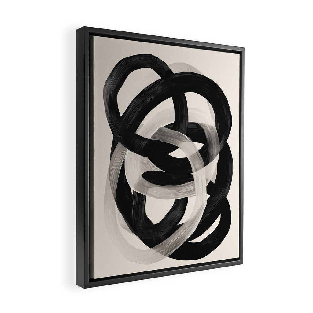 Interwoven Lines Abstract Art 2 Framed Canvas Print Gallery Image 2