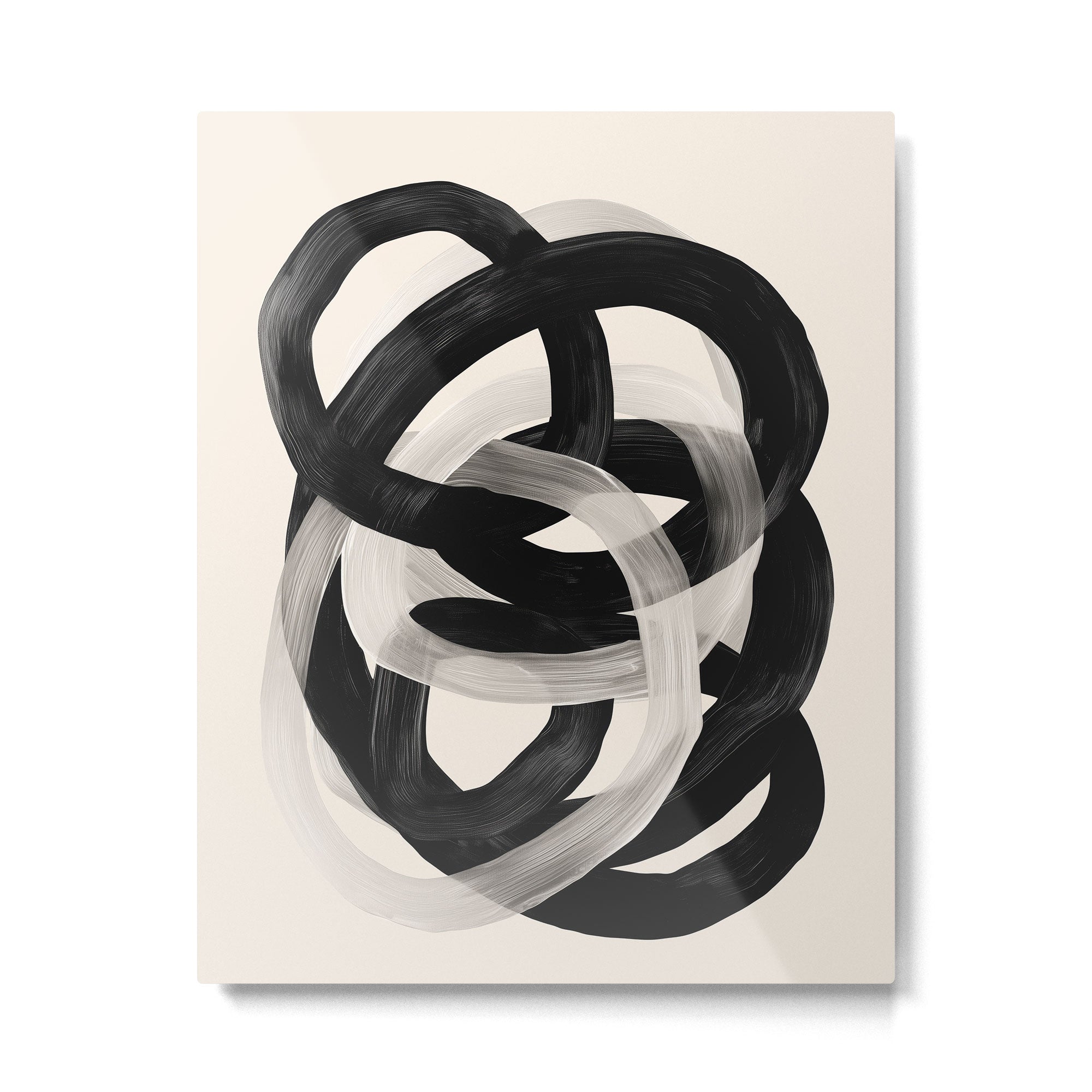 Interwoven Lines Abstract Art 2 Metal Print Gallery Image 4