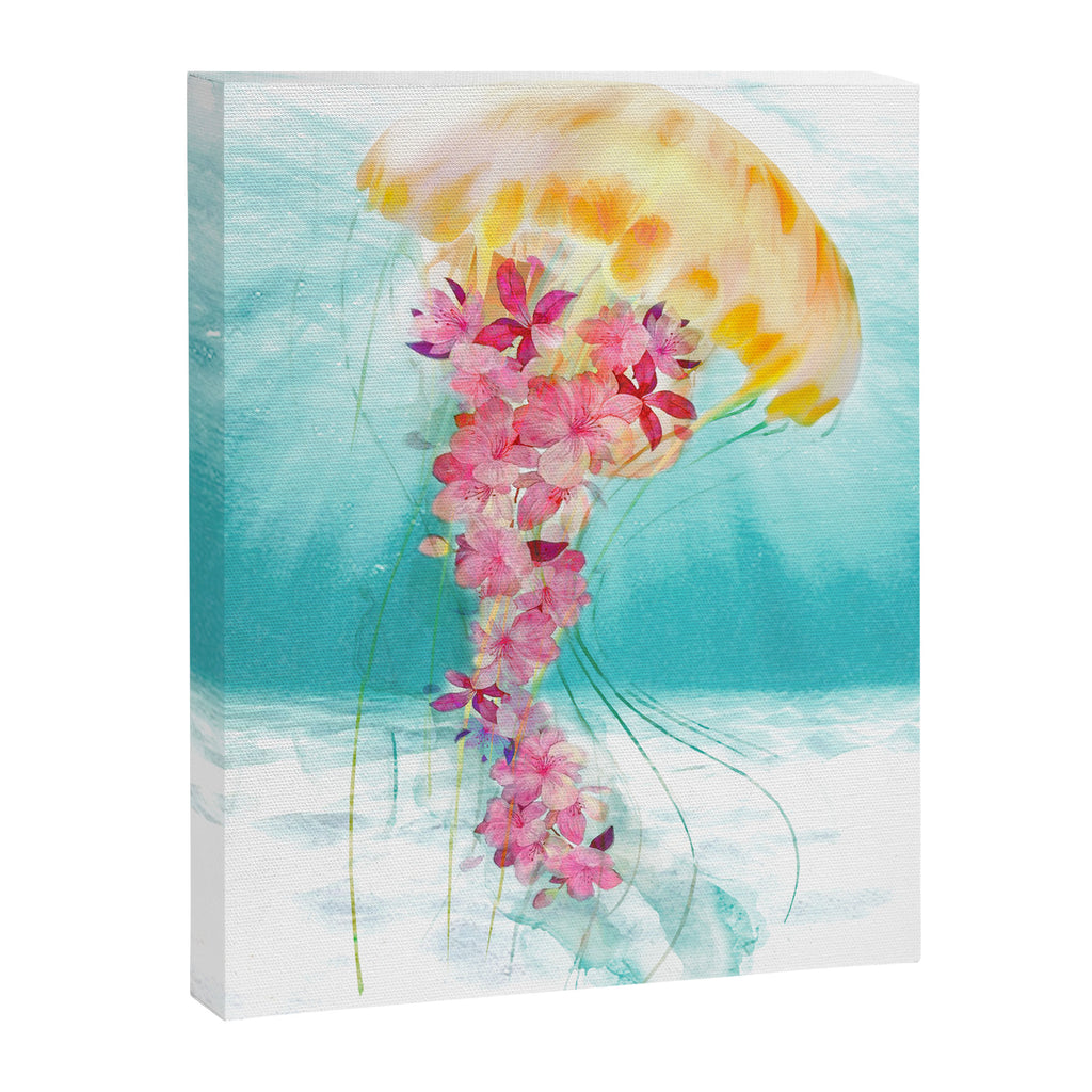 Jellyfish with Flowers Canvas Print Gallery Image 6
