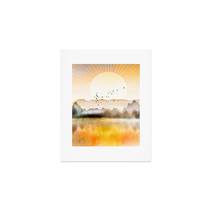 Lake Sunrise Art Print Gallery Image 1